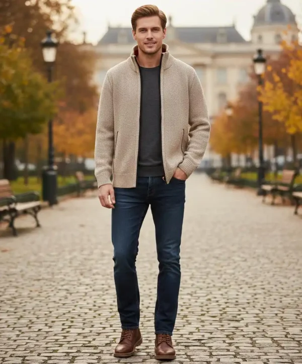 Mens-Casual-Slim-Full-Zip-Thick-Knitted-Cardigan-Sweaters-with-Pockets-0 men's slim-fit full-zip cardigan