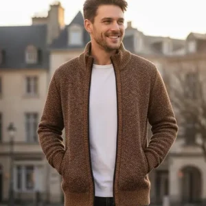 Mens Casual Slim Thick Knitted Cardigan Sweaters