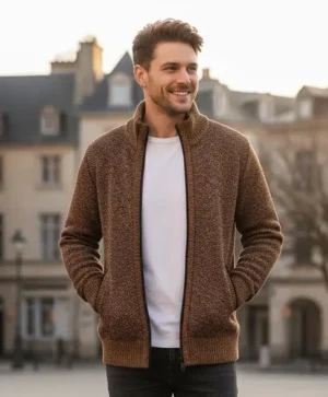 Mens Casual Slim Thick Knitted Cardigan Sweaters