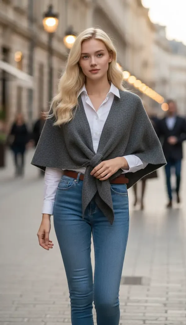 Women‘s Oversized Knitted Shawl Wrap