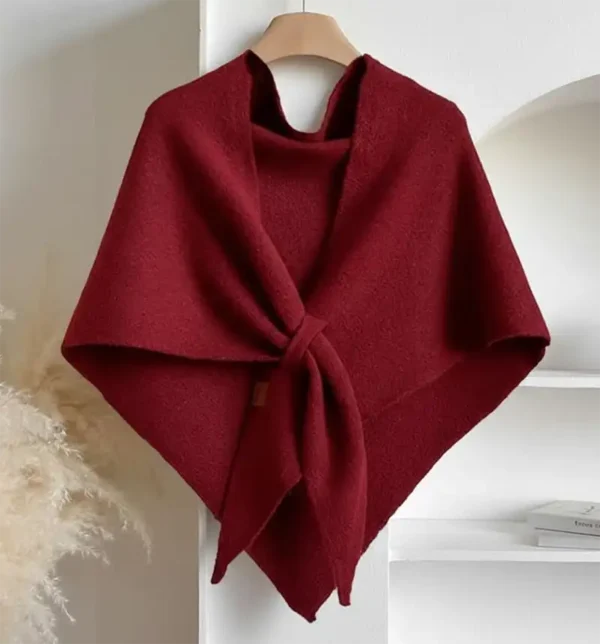 Women‘s Oversized Knitted Shawl Wrap brown
