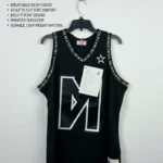 Tank-Top-for-Basketball-Soccer Technical mesh panel construction detail showing breathable ventilation on split design tee