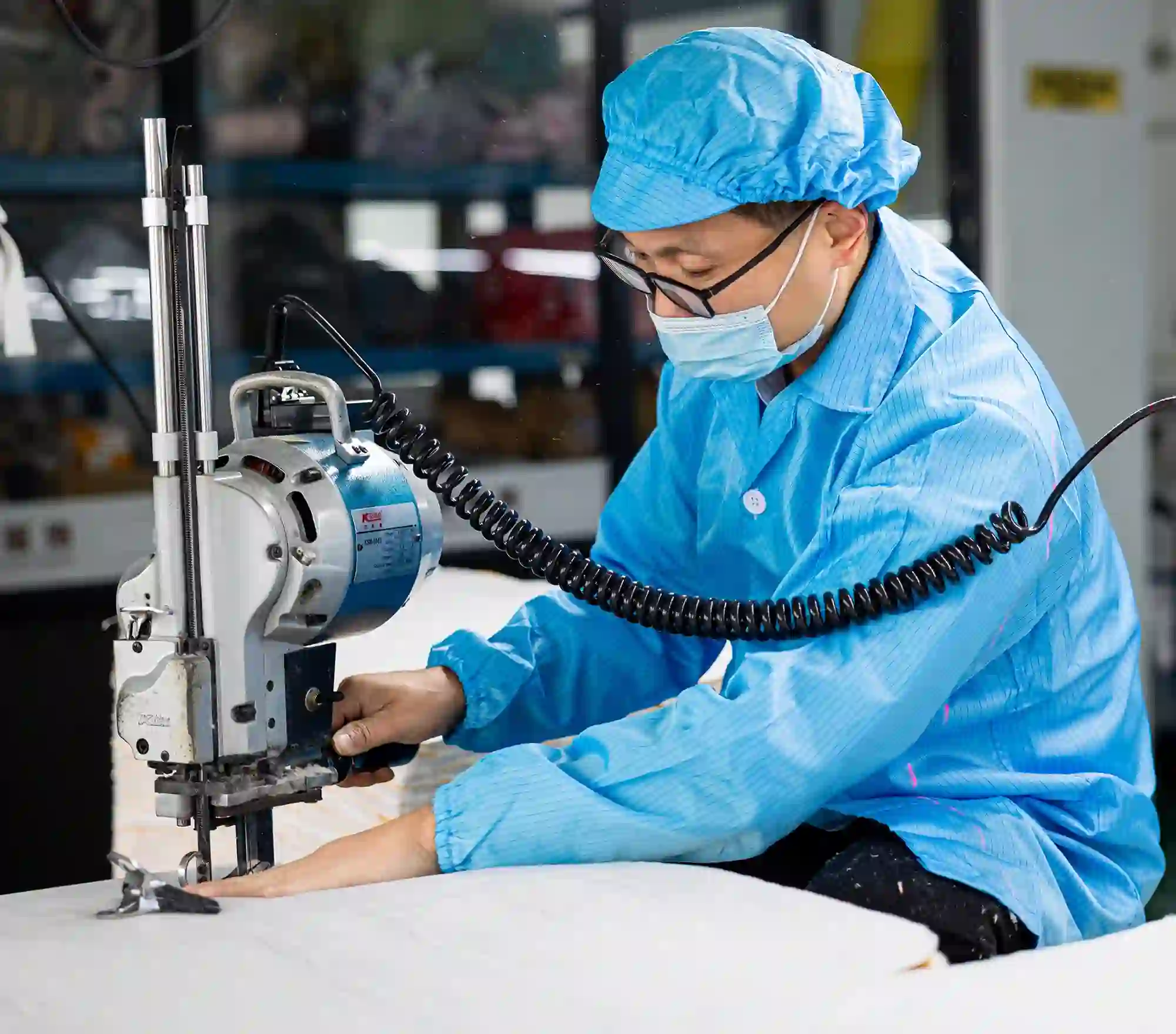 Services garment factory cutting room employee