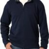 mens-Long-Sleeve-Fleece-Quarter-zip-Mood Indigo mens-Long-Sleeve-Fleece-Quarter-zip