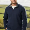 mens-Long-Sleeve-Fleece-Quarter-zip-Mood-Indigo mens Long Sleeve Fleece Quarter zip Mood Indigo